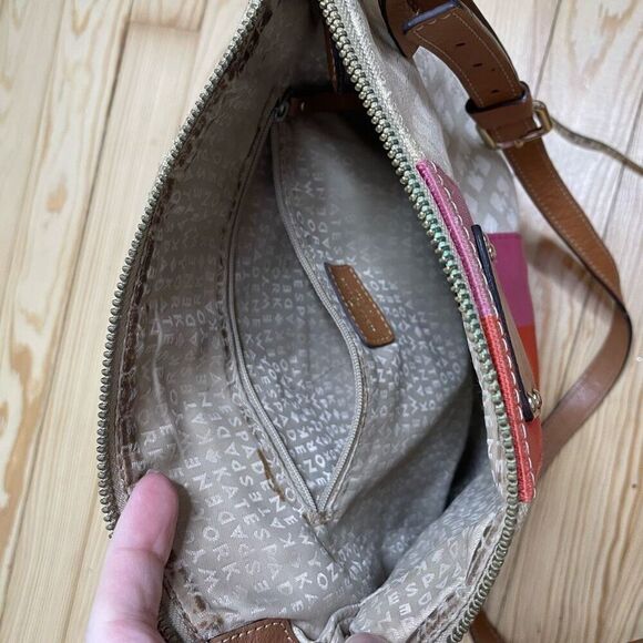 Kate Spade Classic Spade Canvas Beige Leather Crossbody Shoulder Bag‎ WKRU150 - Picture 4 of 8